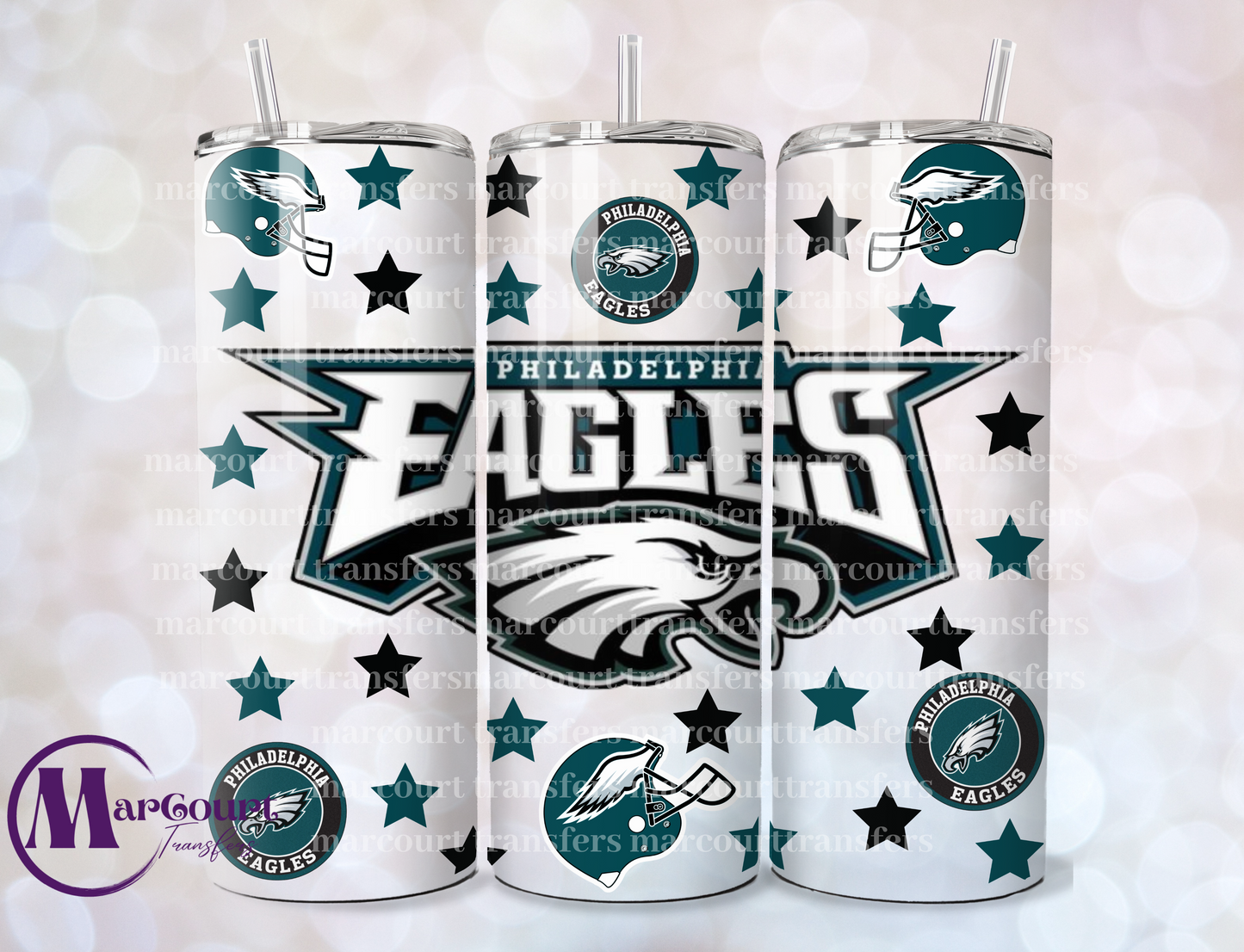 PHILADELPHIA EAGLES-20-SKINNY SUBLIMATION TUMBLER TRANSFER