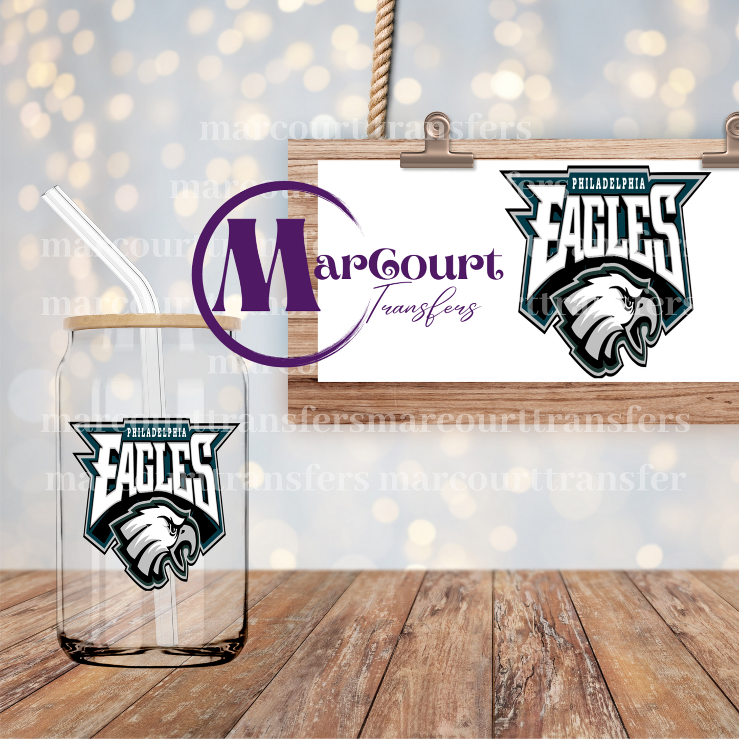 PHILADELPHIA EAGLES DECAL-UV DTF CUP WRAP