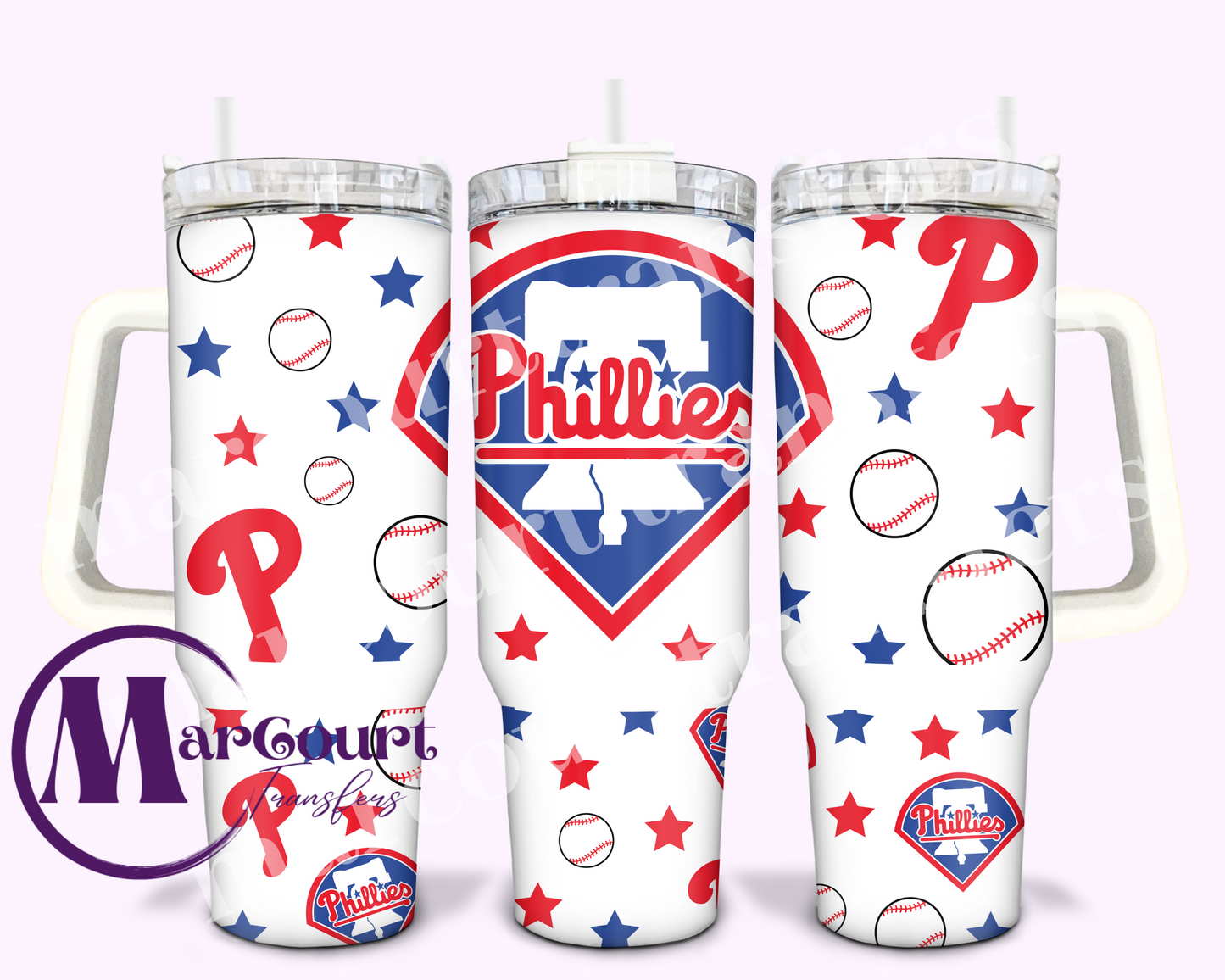 PHILADELPHIA PHILLIES-40 0Z-UV DTF CUP WRAP