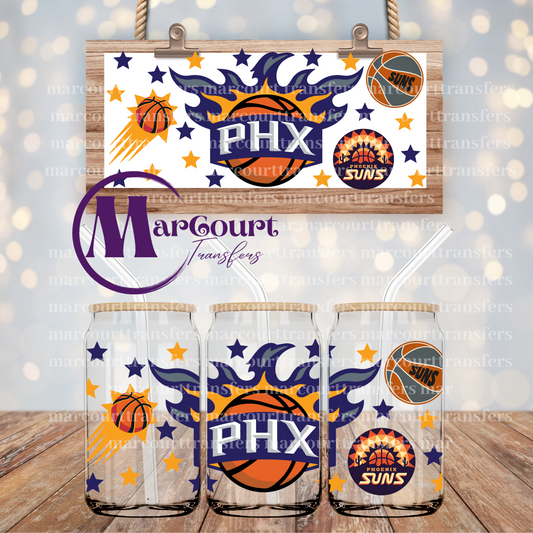 PHOENIX SUNS-16 0Z-UV DTF CUP WRAP