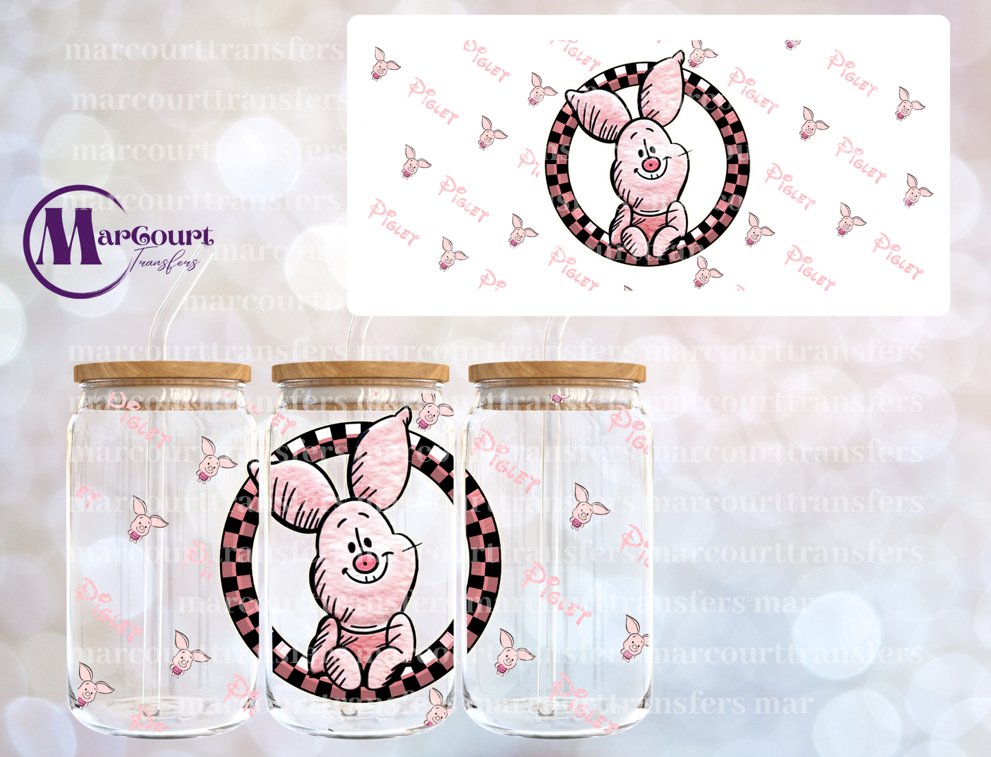 PIGLET-16 0Z-UV DTF CUP WRAP
