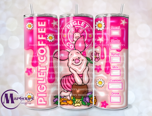 PIGLET INFLATED-SKINNY TUMBLER TRANSFER