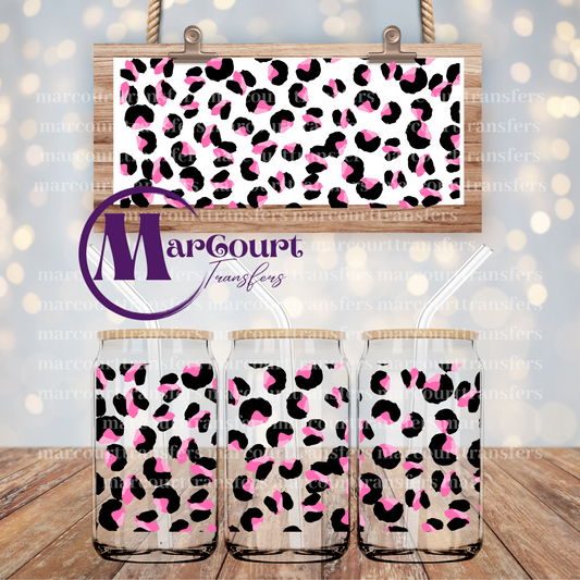 PINK CHEETAH PRINTS-16 0Z-UV DTF CUP WRAP