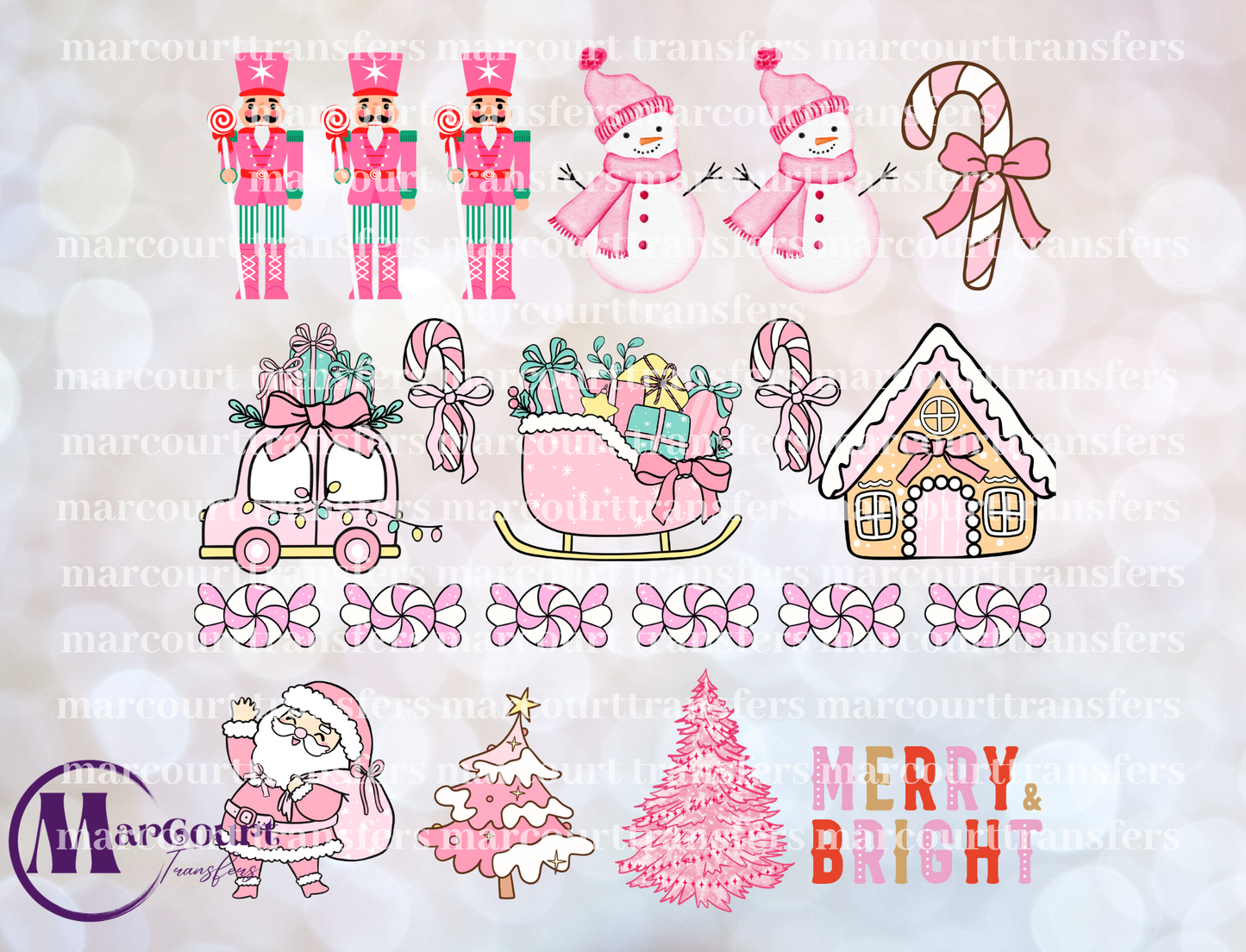PINK CHRISTMAS ELEMENTS 2-ELEMENTS