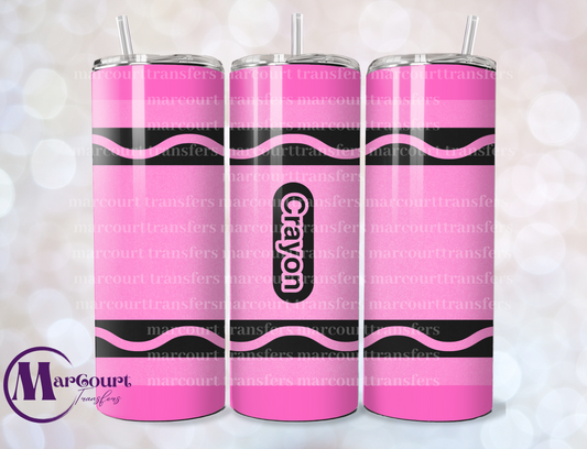 PINK CRAYON-SKINNY TUMBLER TRANSFER