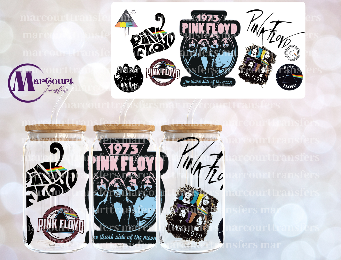 PINK FLOYD-16 0Z-UV DTF CUP WRAP