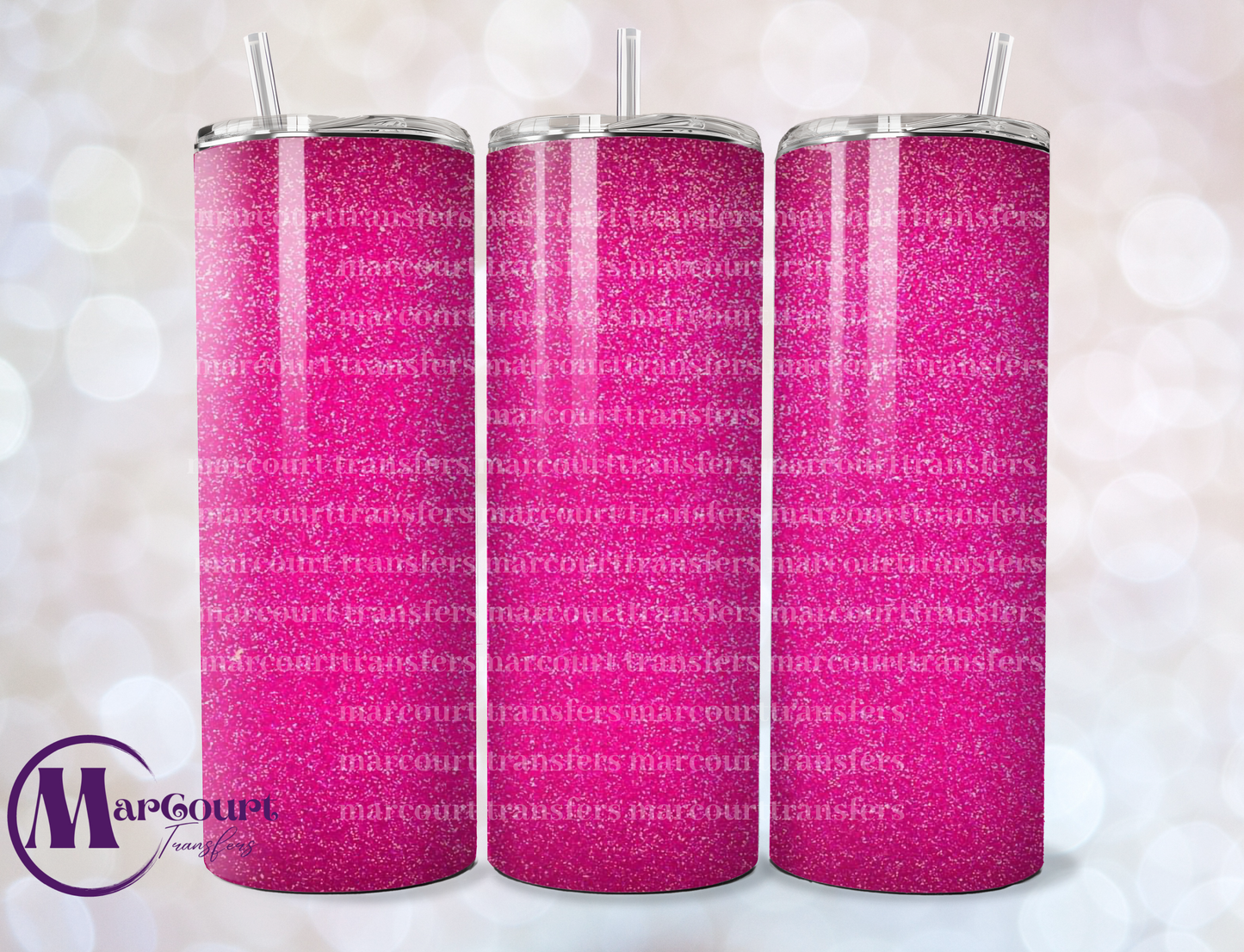 PINK GLITTER-SKINNY TUMBLER TRANSFER