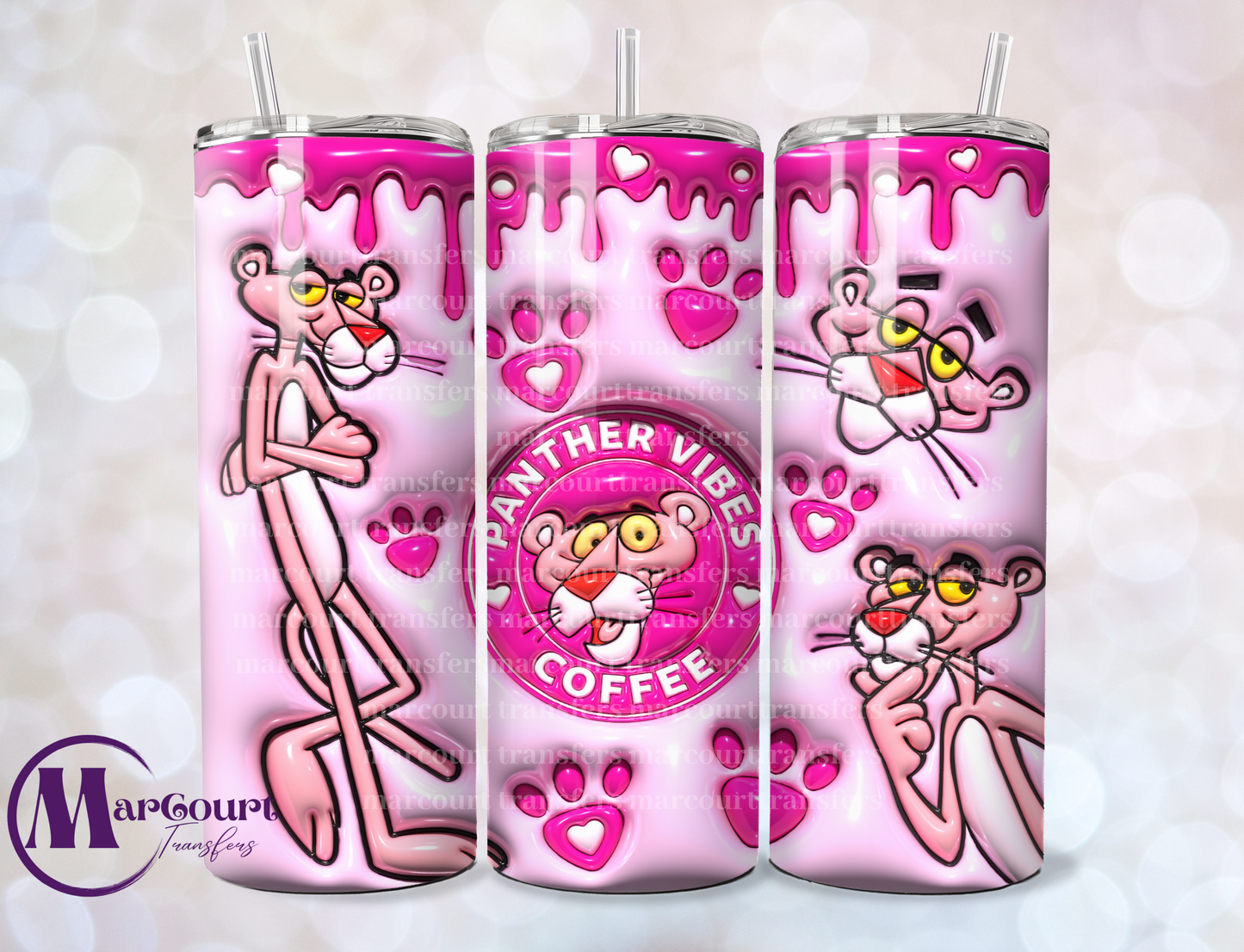 PINK PANTHER-SKINNY TUMBLER TRANSFER