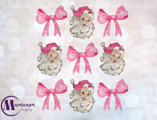 PINK SANTA AND BOWS ELEMENTS