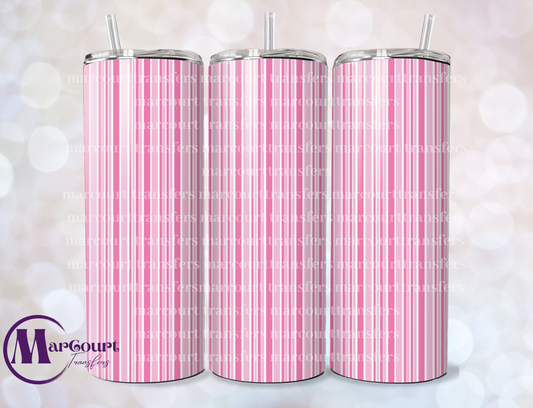 PINK STRIPE-SKINNY TUMBLER TRANSFER