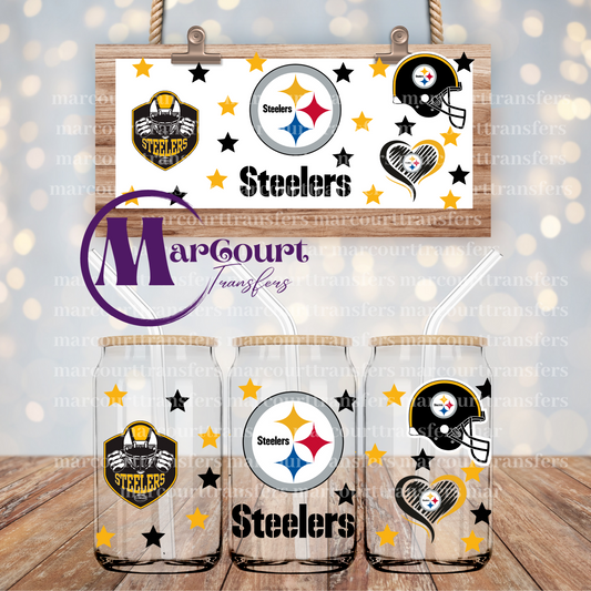 PITTSBURGH STEELERS-16 0Z-UV DTF CUP WRAP