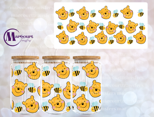 POOH AND BUMBLE BEES 2-16 0Z-UV DTF CUP WRAP