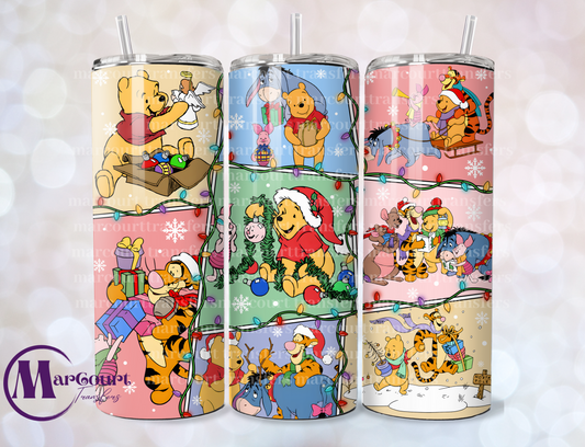 POOH CHRISTMAS-SKINNY TUMBLER TRANSFER