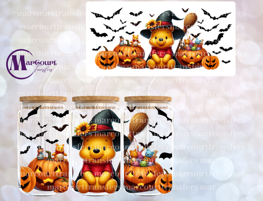 POOH HALLOWEEN-16 0Z-UV DTF CUP WRAP