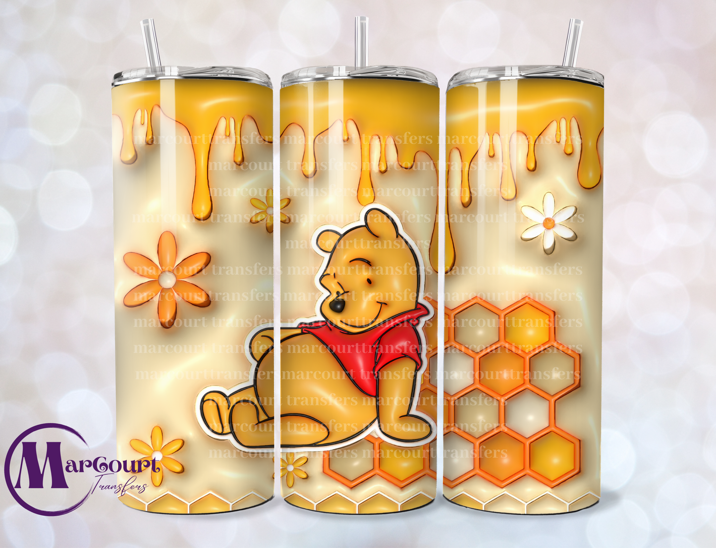 POOH HONEY DRIP-SKINNY TUMBLER TRANSFER