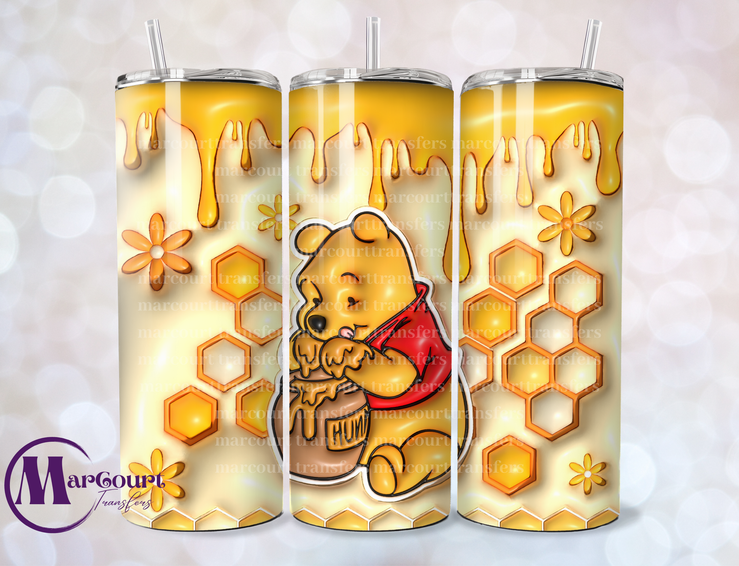 POOH HONEY DRIP IN JAR-SKINNY TUMBLER TRANSFER