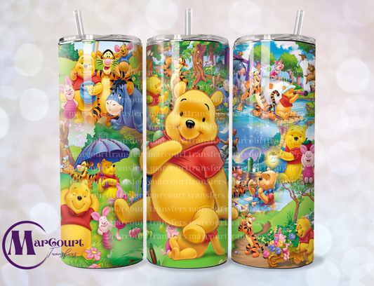 POOH AND FRIENDS-SKINNY TUMBLER TRANSFER