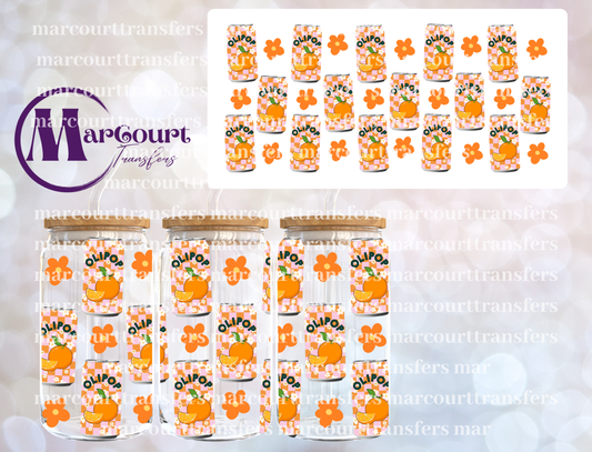 POP ORANGE-16 0Z-UV DTF CUP WRAP