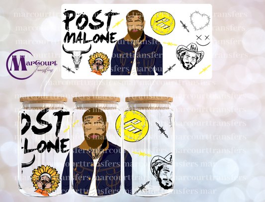 POST MALONE-16 0Z-UV DTF CUP WRAP