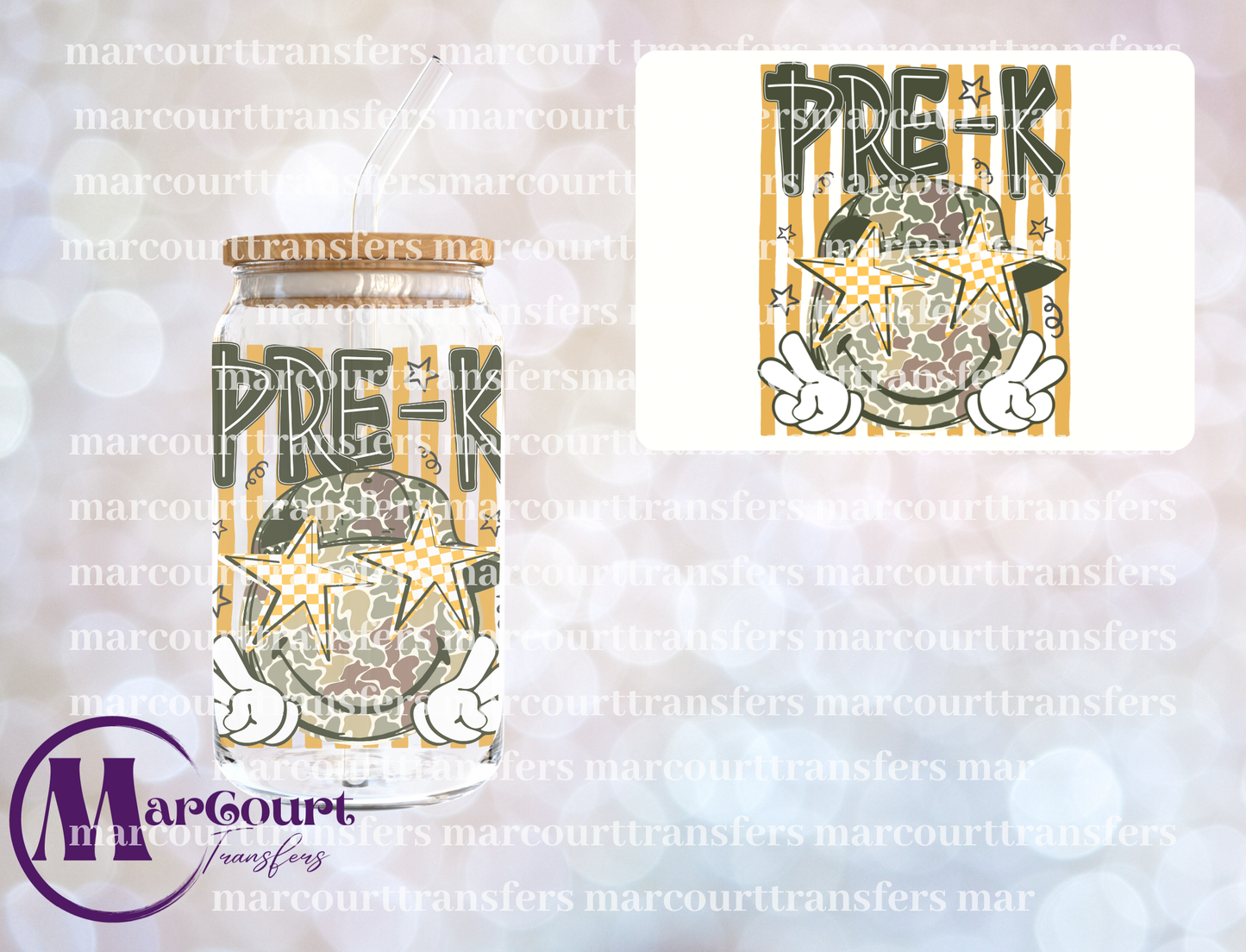 PRE K CAMO-UV DTF CUP WRAP