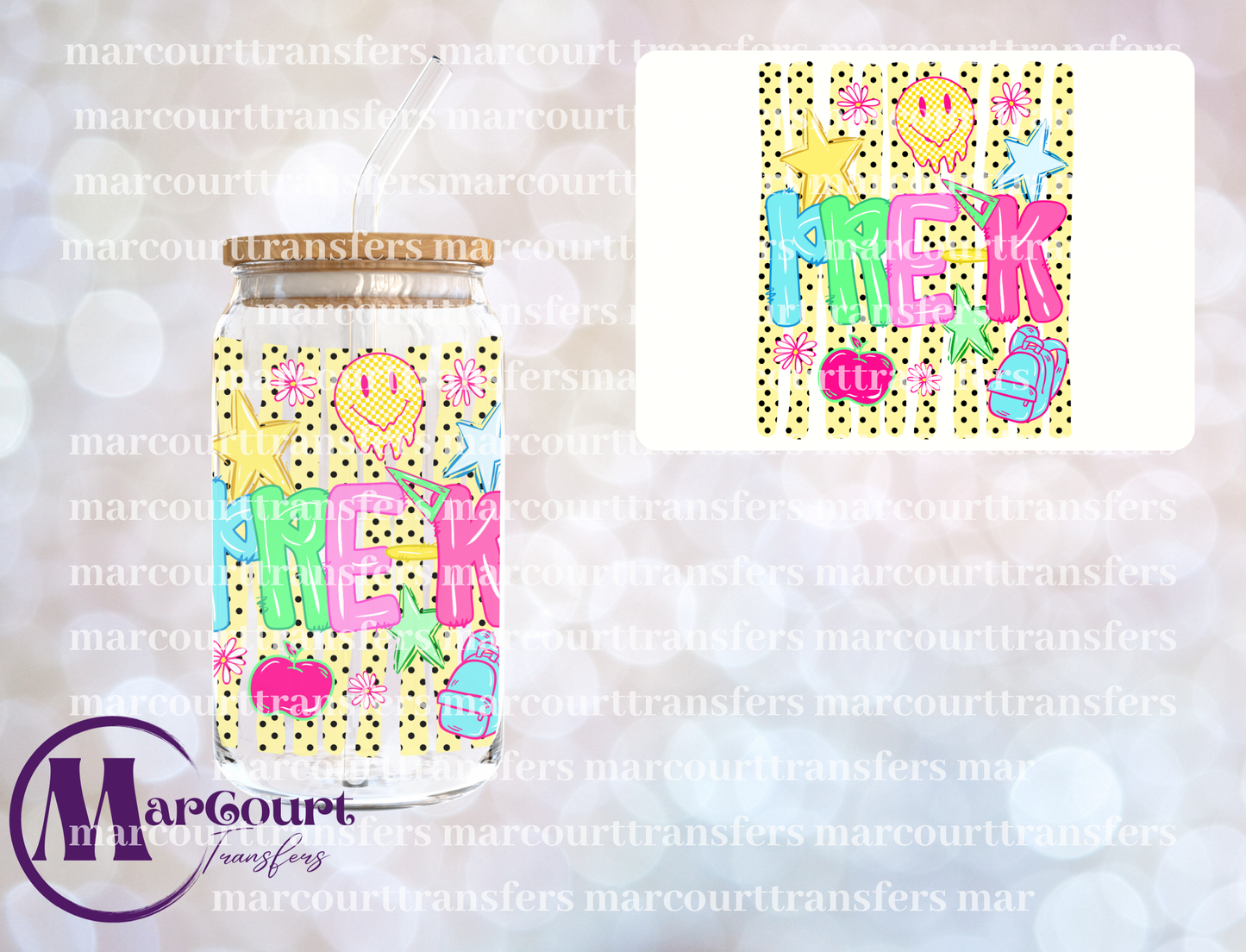 PRE K PREPPY-UV DTF CUP WRAP
