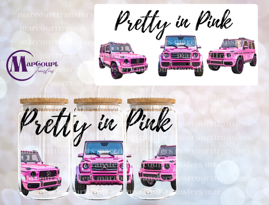 PRETTY IN PINK G WAGON-16 0Z-UV DTF CUP WRAP