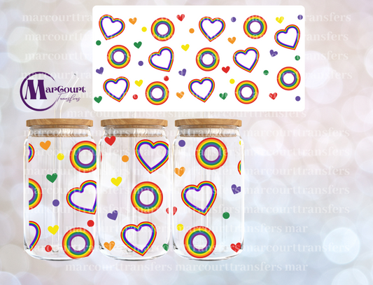 PRIDE CIRCLES AND HEARTS-16 0Z-UV DTF CUP WRAP