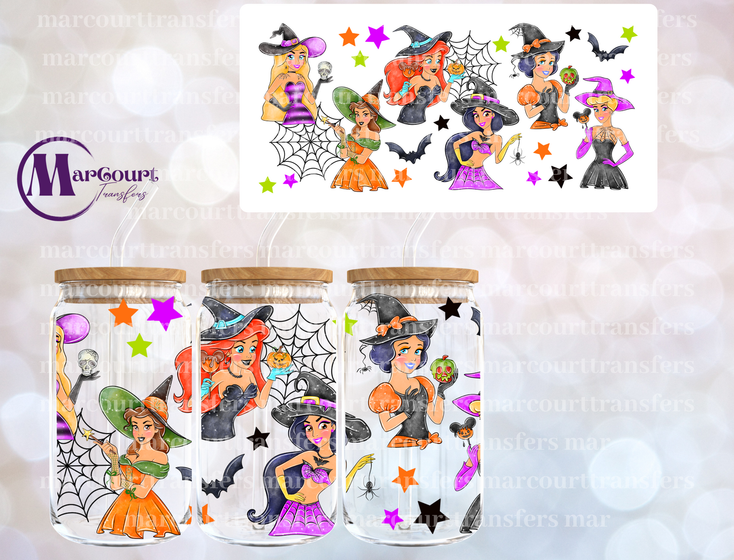 PRINCESS HALLOWEEN-16 0Z-UV DTF CUP WRAP