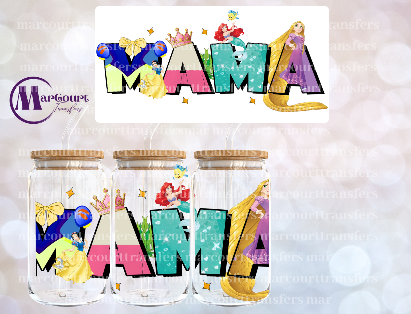 PRINCESS MAMA -16 0Z-UV DTF CUP WRAP