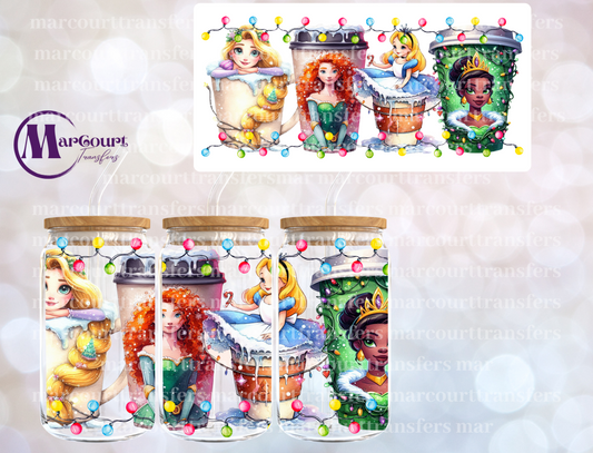 PRINCESS (DISNEY) COFFEE 2-16 0Z-UV DTF CUP WRAP