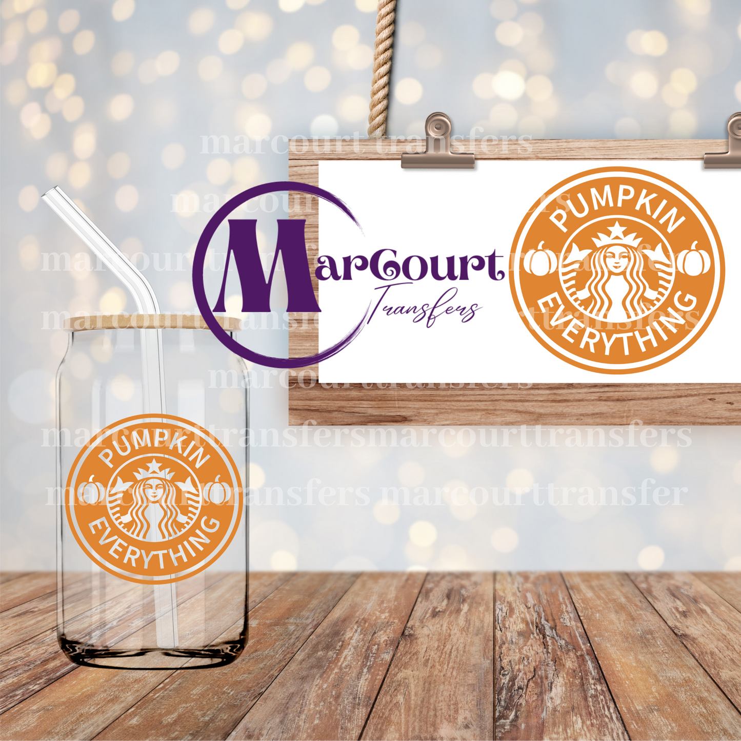 PUMPKIN EVERYTHING STARBUCKS LOGO-DECAL-UV DTF CUP WRAP