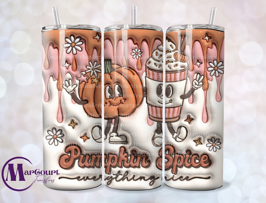 PUMPKIN SPICE AND EVERYTHING NICE-SKINNY TUMBLER TRANSFER