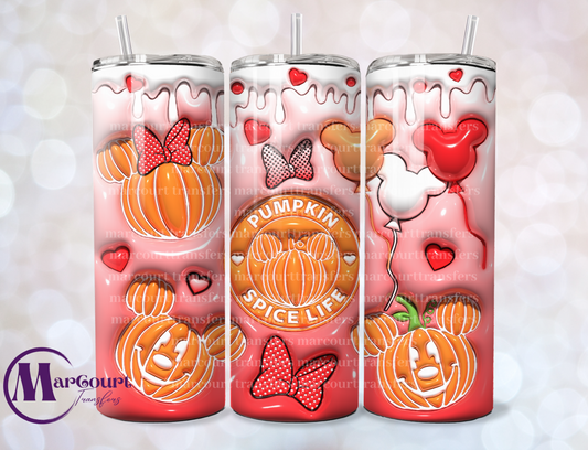 PUMPKIN SPICE LIFE-SKINNY TUMBLER TRANSFER