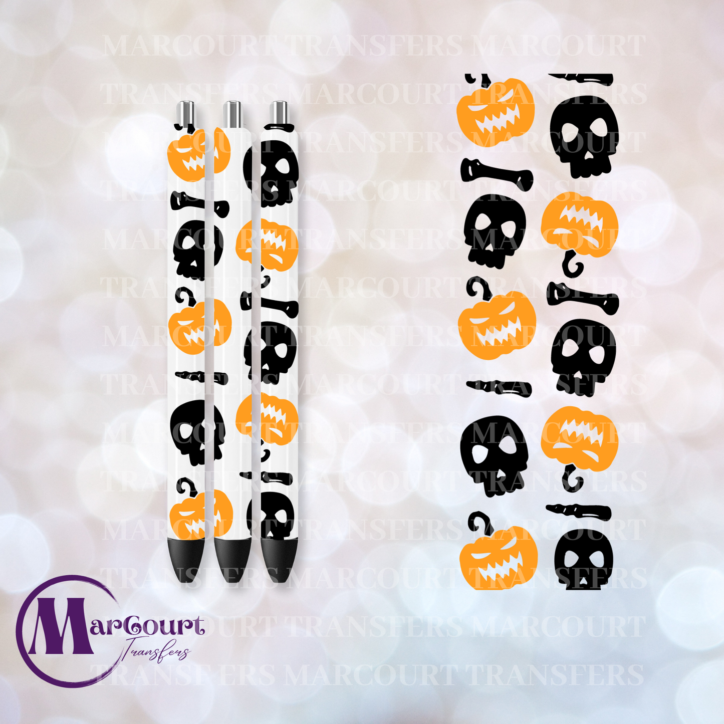 PUMPKIN AND SKULL-UV PEN WRAP