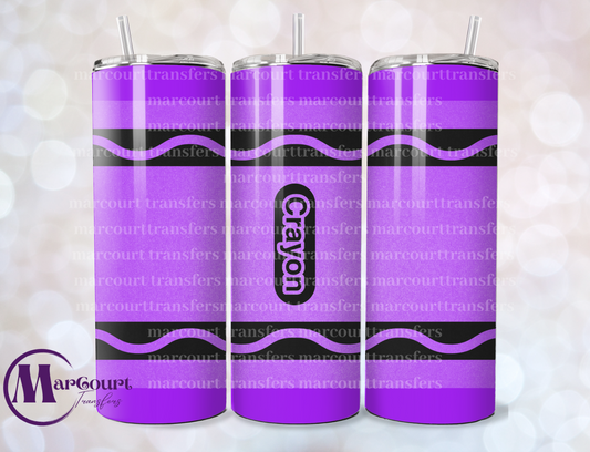 PURPLE CRAYON-SKINNY TUMBLER TRANSFER