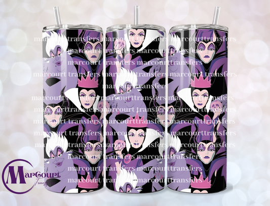 PURPLE LADY VILLAINS-SKINNY TUMBLER TRANSFER