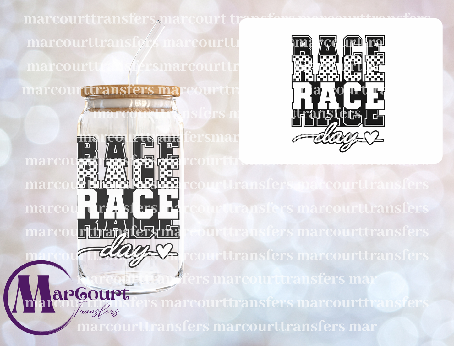 RACE RACE RACE DAY-UV DTF CUP WRAP