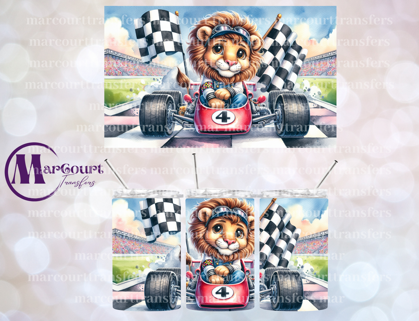 RACING LION-12 OZ TUMBLER SUBLIMATION
