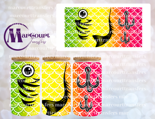 RAINBOW FISH-16 0Z-UV DTF CUP WRAP