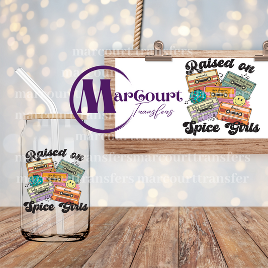 RAISED ON SPICE GIRLS-DECAL-UV DTF CUP WRAP