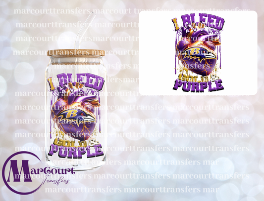 RAVENS I BLEED GOLD AND PURPLE-DECAL-UV DTF CUP WRAP