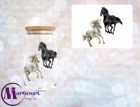 REALISTIC HORSES-DECAL-UV DTF CUP WRAP