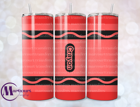 RED CRAYON-SKINNY TUMBLER TRANSFER