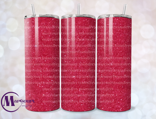 RED GLITTER-SKINNY TUMBLER TRANSFER