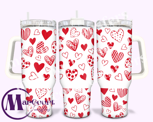 HEARTS-40 0Z-UV DTF CUP WRAP