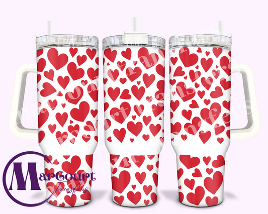 RED HEARTS VALENTINE-40 0Z-UV DTF CUP WRAP