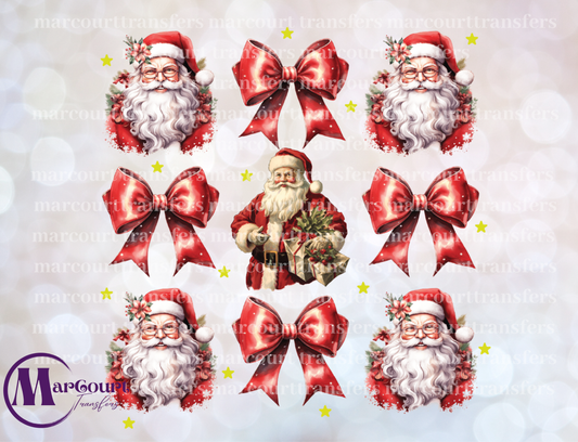 RED SANTA AND BOWS ELEMENTS