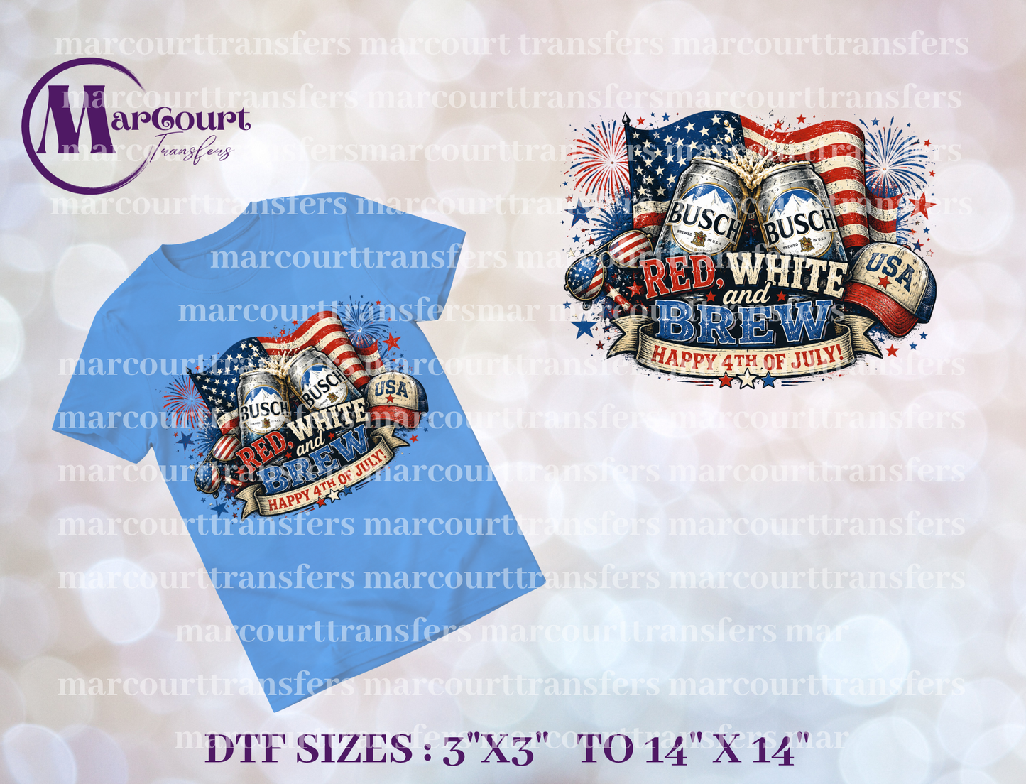 DTF-RED WHITE AND BREW BUSCH
