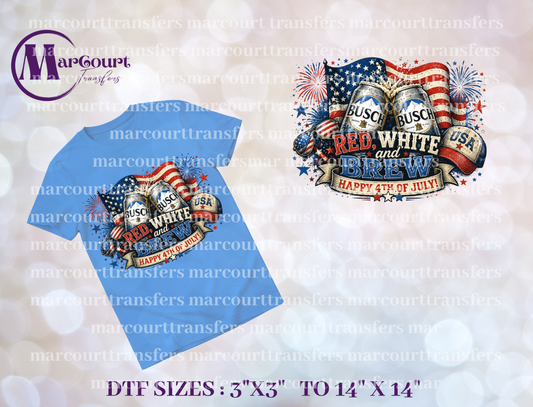 DTF-RED WHITE AND BREW BUSCH