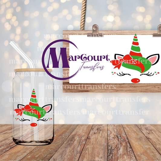 REINDEER UNICORN-DECAL-UV DTF CUP WRAP